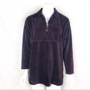 GUC-VINTAGE Capacity 1/2Zip Velour/Velvet Jacket.